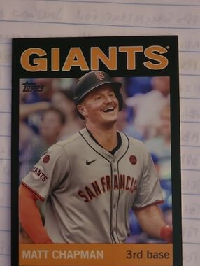 Topps San Francisco Giants Matt Chapman - Black & Orange